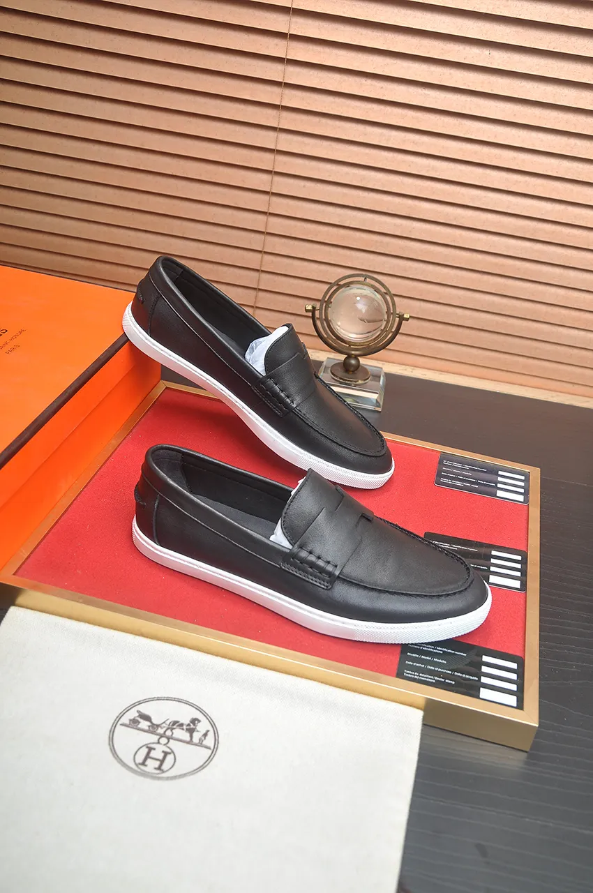 Men's shoes💰540💶[HERMES] (cowhide lining)🍀Italian top luxury🍀He does not pursue novel styles and gorgeous colors, but attracts the favor of successful men with his flawless, elegant and classic style. Formal leather shoes This very comfortable, simple and stable style allows you to easily match any style! The pattern is absolutely 1:1 refined from the original case, and we strive for excellence in materials, imported cowhide + cowhide lining💪💪💪extraordinary texture👍! .Code number: 39-45 (45 customized)